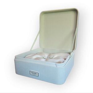 Prada Parfums Mint Green Satin Keepsake/ Travel/ Jewelry/ Cosmetic Box